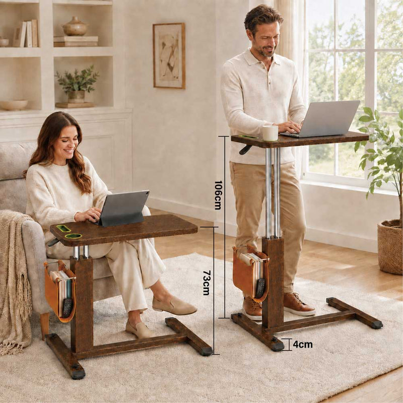 VC Pro - Adjustable Overbed Table with Wheels
