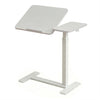 Overbed Table with Wheels Pneumatic Height Adjustable Tilting Desktop Mobile Standing Desk Rolling Laptop Desk for Bed Sofa or Hospital Use
